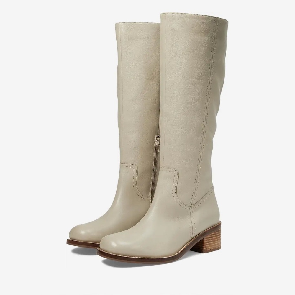 Seychelles Cream Heeled Boots